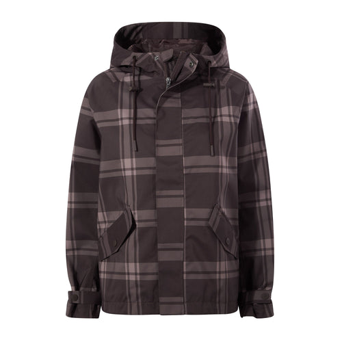 Ortega Womens Checked Waterproof Coat - Chocolate Brown