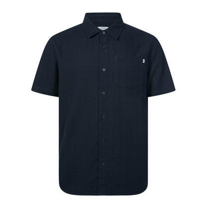 Preston Mens 100% Cotton Supersoft Short Sleeve Shirt - Indigo