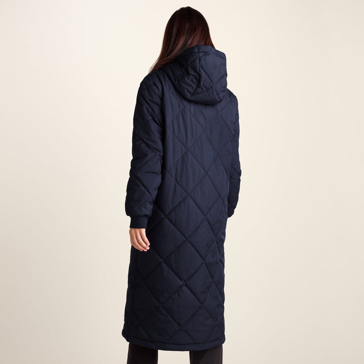 Rainey Womens Longline Lightweight Insulated Quilted Coat - Deepest Blue