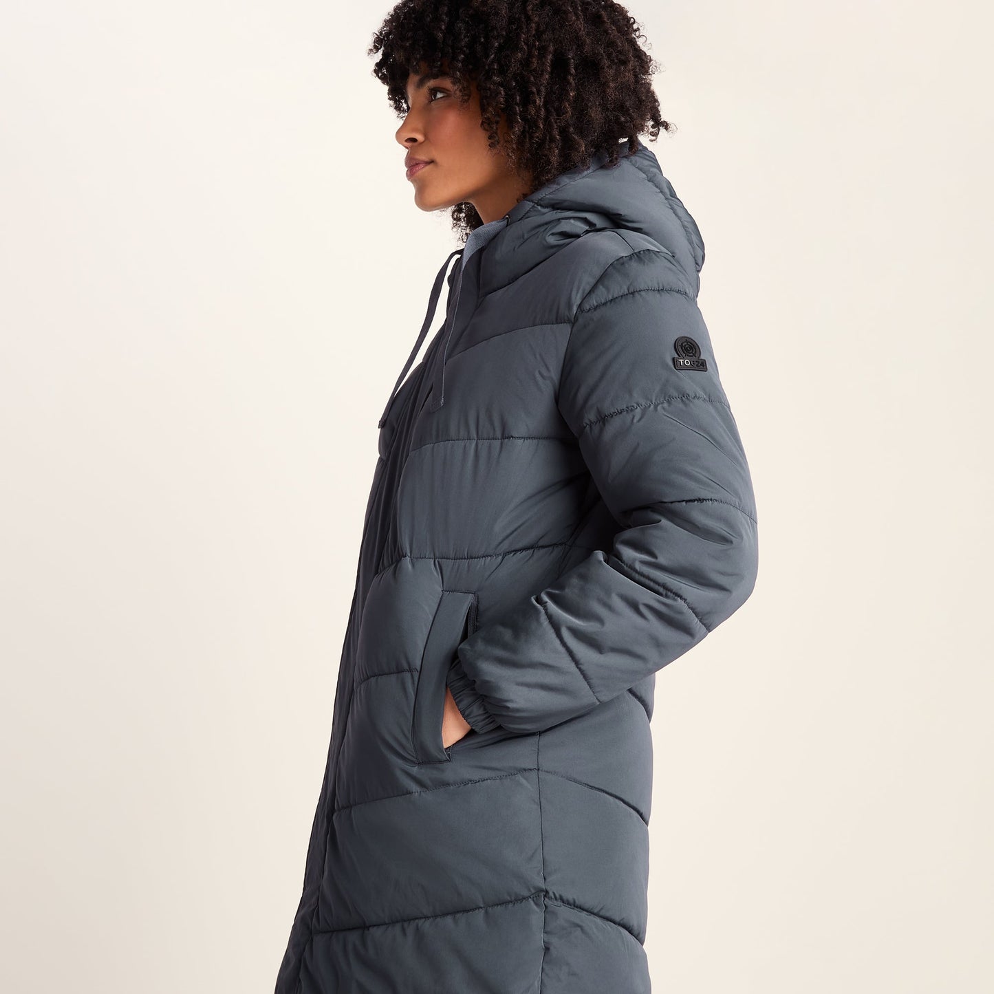 Raleigh Womens Long Insulated Jacket - Washed Blue