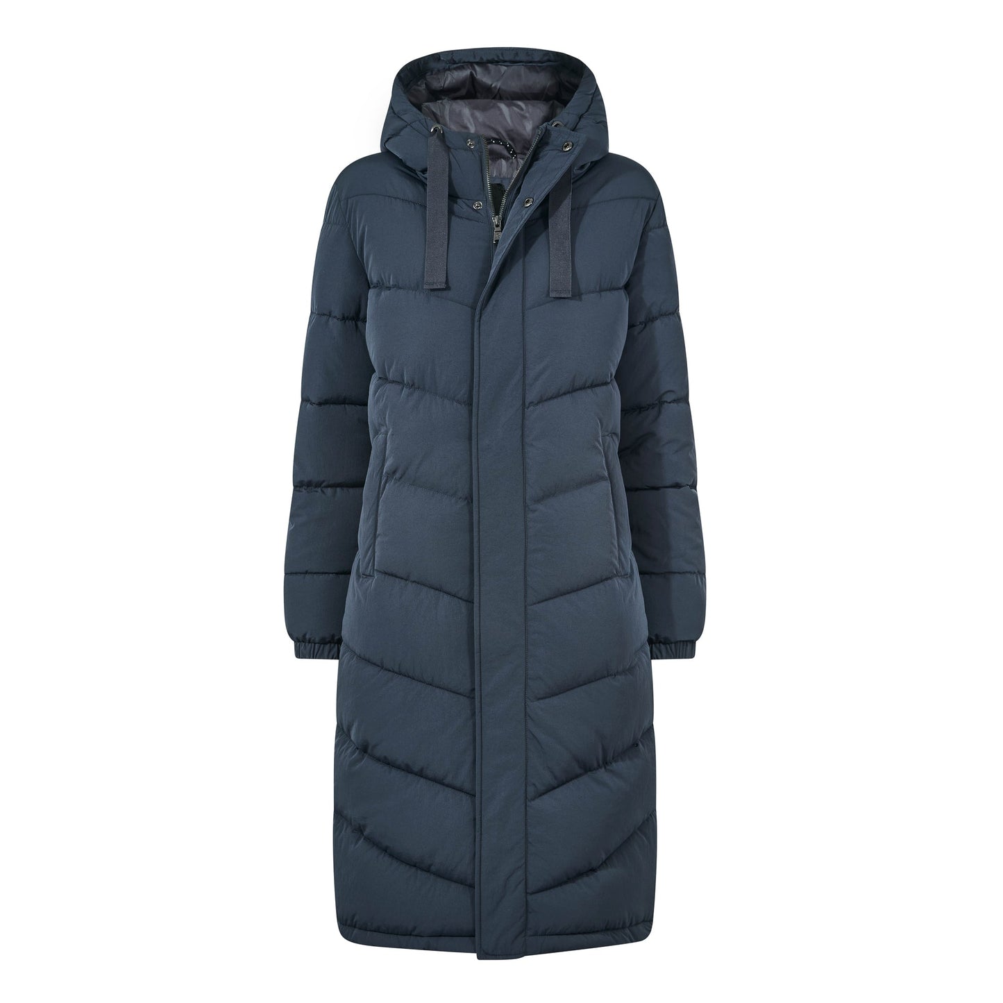 Raleigh Womens Long Insulated Jacket - Washed Blue