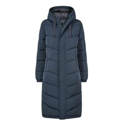 Raleigh Womens Long Insulated Jacket - Washed Blue