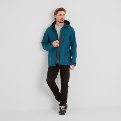 Retner Mens Waterproof Softshell Hooded Jacket - Marine Blue