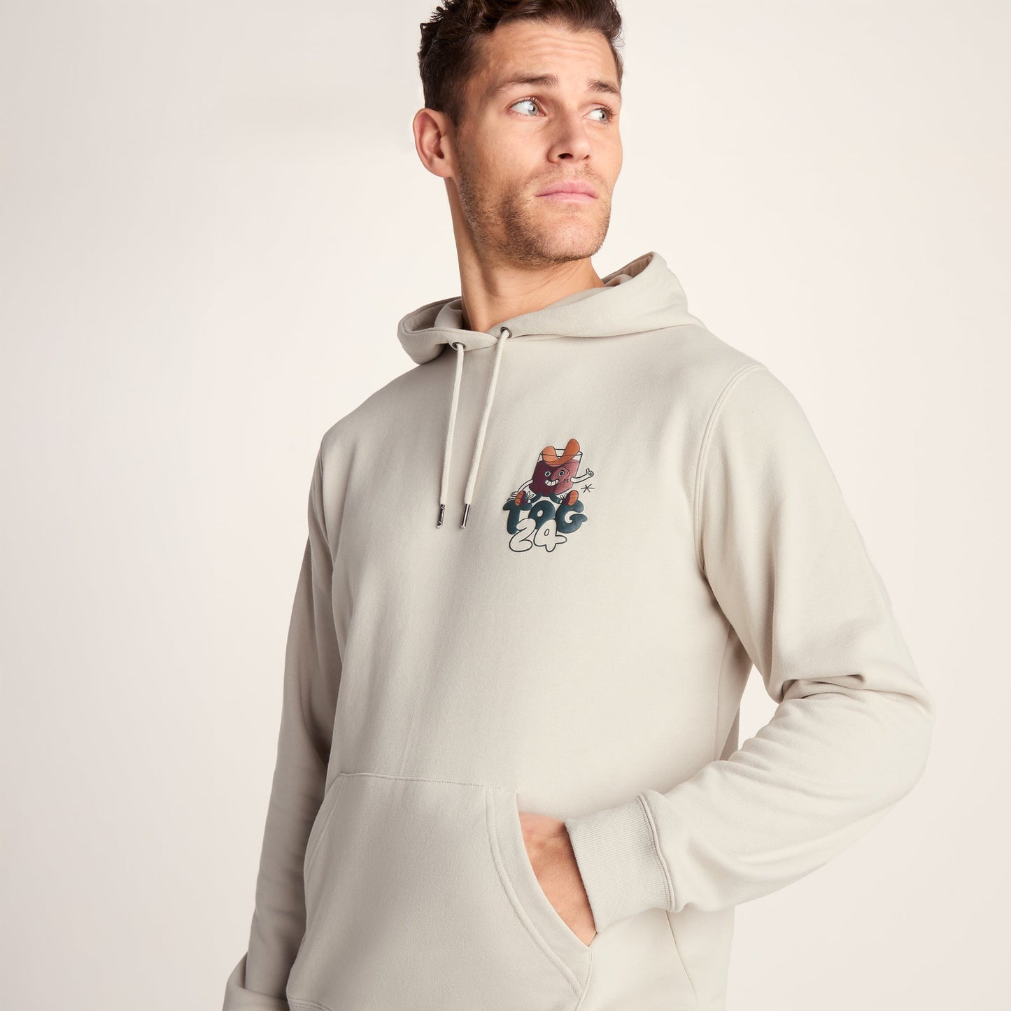 Riverton Mens Relaxed Fit Supersoft Hattie Clark Hoody - Warm Cloud