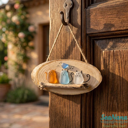 üòª Super Cute Sea Glass Cat Wall Hanging üíï‚ú®üêæ