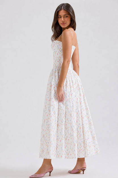 Sexy Floral Cami Bodycon Maxi Dress