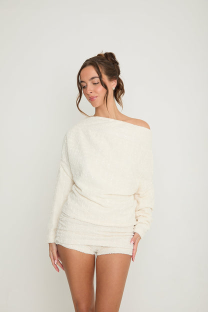 Lily One Shoulder Jumper | Cream