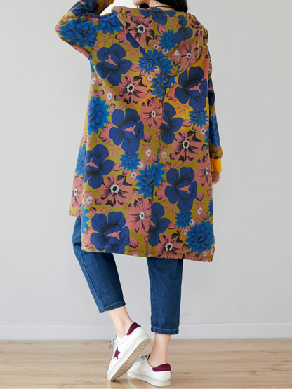 Women's Every Day Wear Lightweight Hooded Printed Jacket