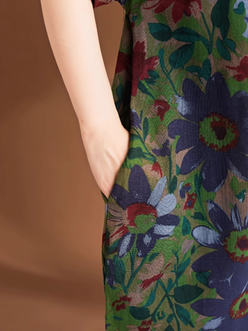 Trendy & Lightweight Summer Floral Midi Dress | Eva Trends