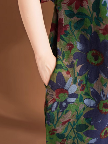 Trendy & Lightweight Summer Floral Midi Dress | Eva Trends