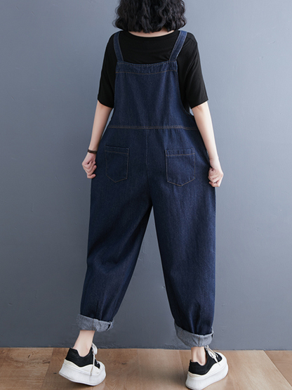 Denim High Wais Overalls - Super Comy & Relaxed | Eva Trends