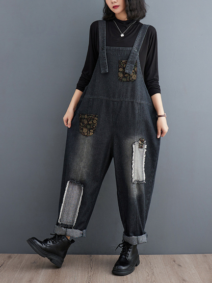 Embroiderd Overalls - Relaxed Styish Fit | Eva Trends