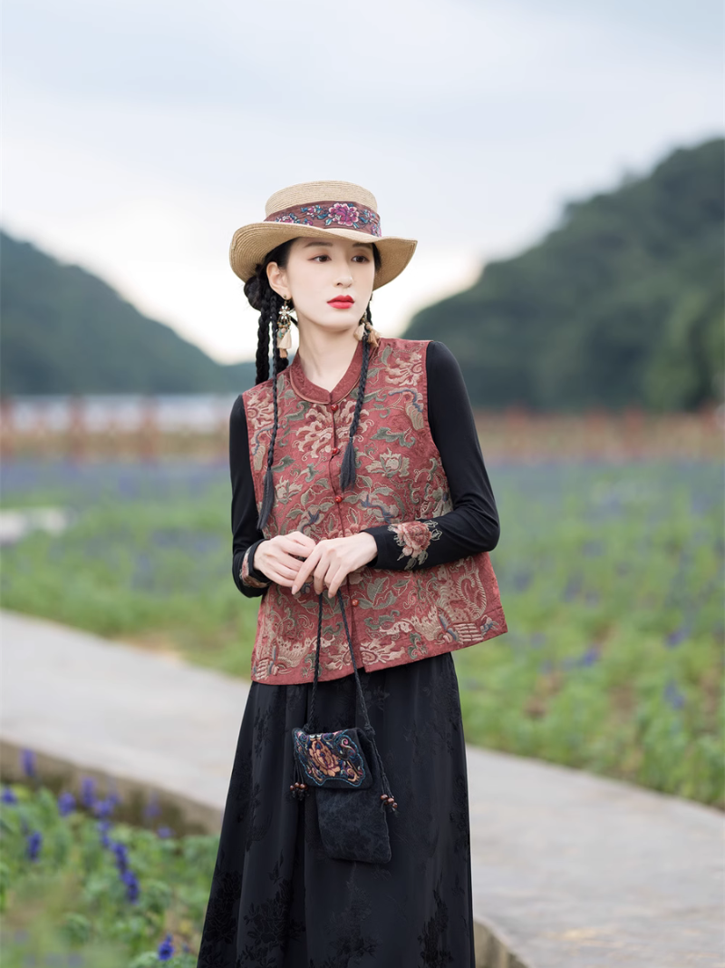 Women's Sweater & Elegant Plants and Flowers Pattern Jacket