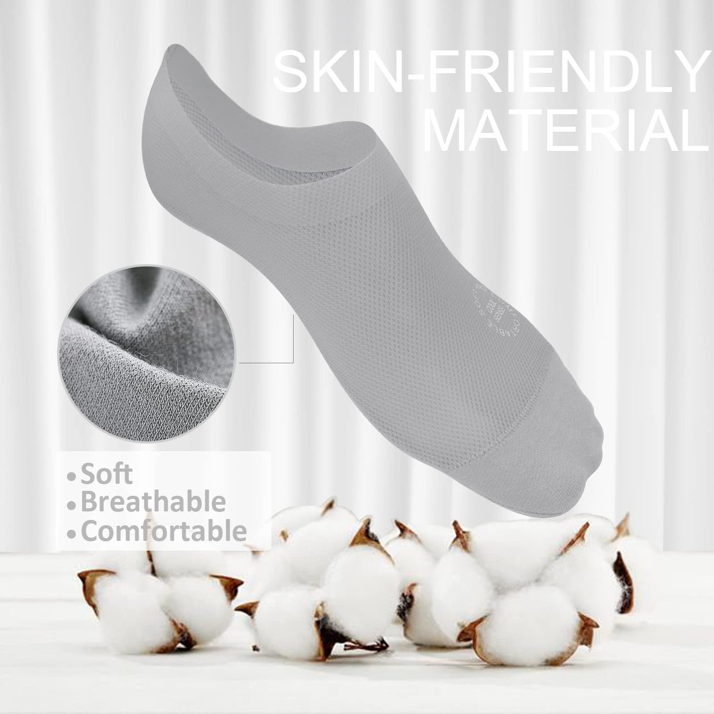üß¶3-Pair Invisible Grip Socks Pack üß¶Breathable | Low-Cut | Anti-Slip | Sweat-Absorbing