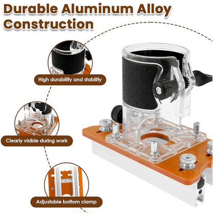 Dailyardtool¬Æ 2-in-1 Woodworking Trimmer Slotting Auxiliary Positioning Bracket