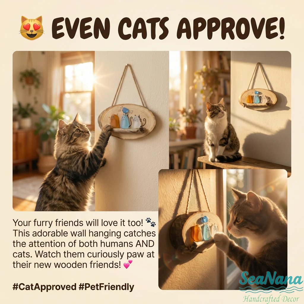 üòª Super Cute Sea Glass Cat Wall Hanging üíï‚ú®üêæ