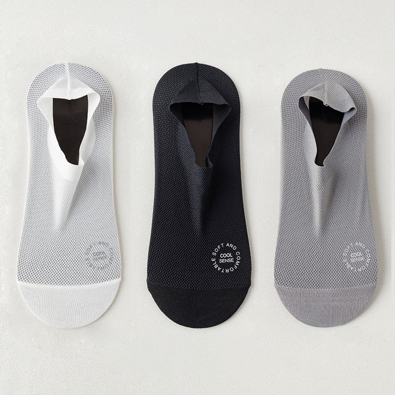 üß¶3-Pair Invisible Grip Socks Pack üß¶Breathable | Low-Cut | Anti-Slip | Sweat-Absorbing