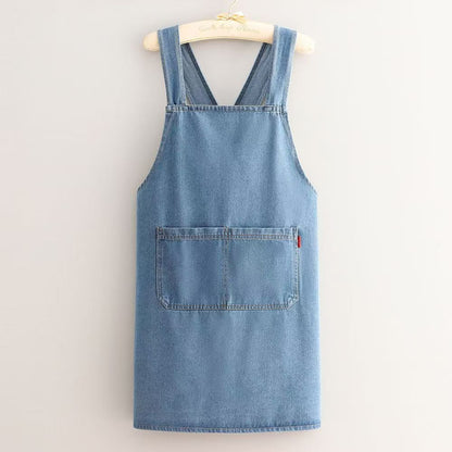 Adult Jour Apron - Lightweight Cotton Apron with Front Pocket, Ideal for Everyday Use, Waist Strap