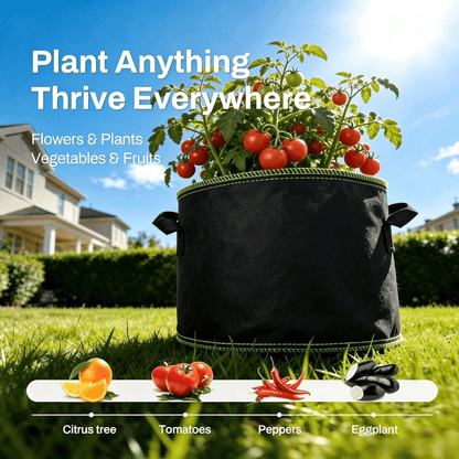 üå± Gallon Grow Bags ‚Äì Heavy Duty Aeration Fabric Pots with Handles for Vegetables, Flowers & Fruits ü™¥