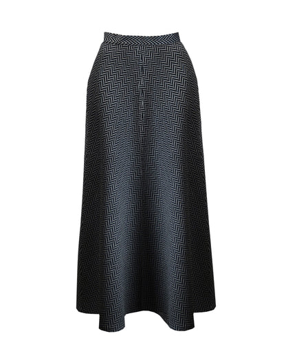 1970s Maxi Skirt - Chevron