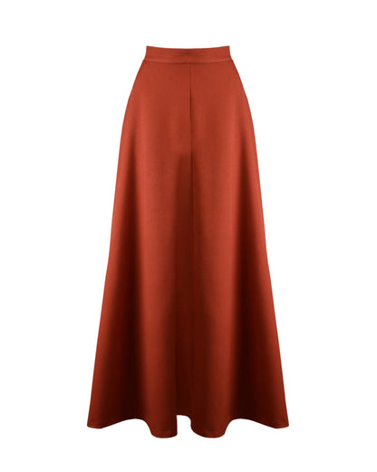 1970s Maxi Skirt - Burnt Orange