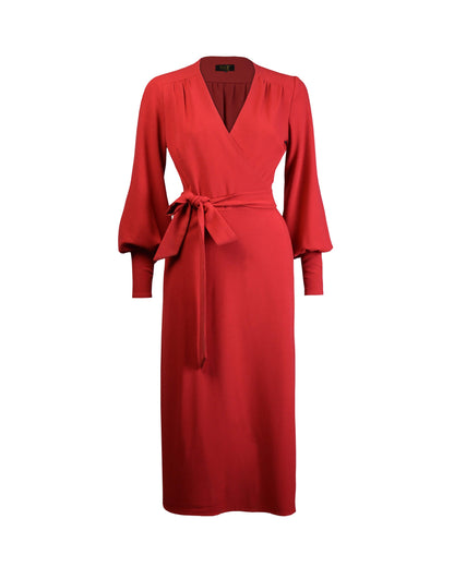 1970s Ossie Wrap Dress - Red