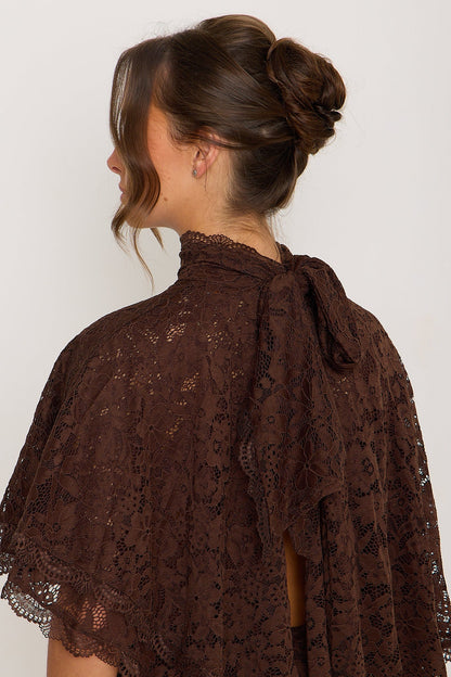 Carmen Lace Top | Brown