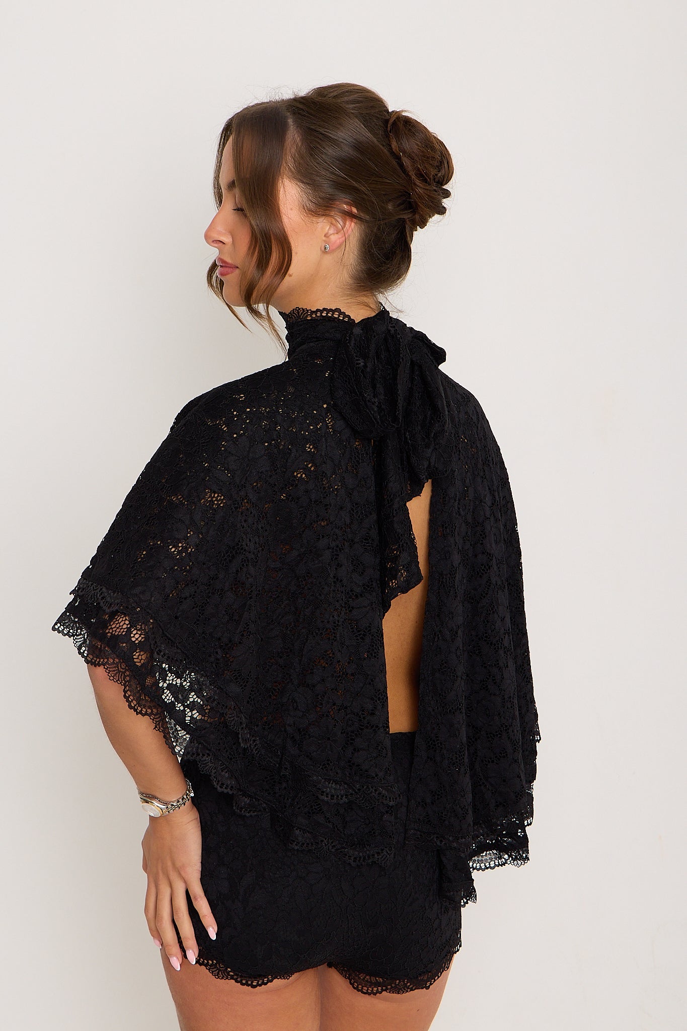 Carmen Lace Shorts | Black