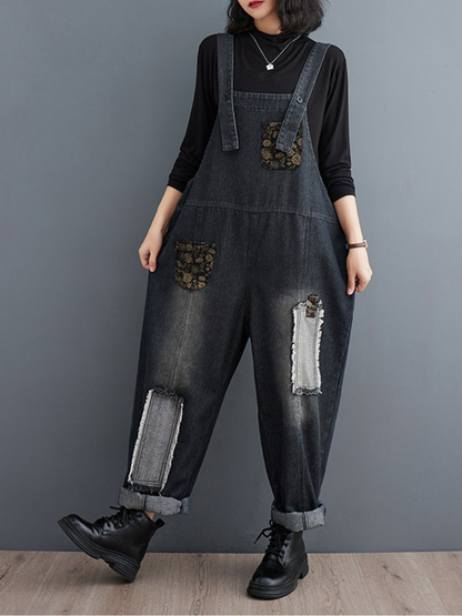 Embroiderd Overalls - Relaxed Styish Fit | Eva Trends