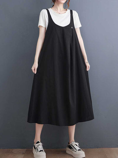 Brewathable Cotton Salopette Dress - Everyday Casual Style | Eva Trends