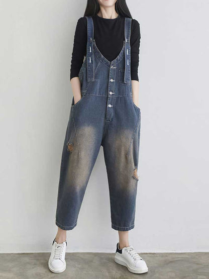 Denim Ripprd Overalls for Women - Stylish & Comfy | Eva Trends
