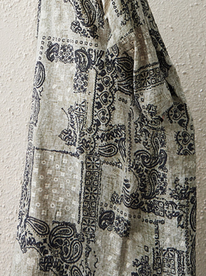 Women's Summer Relaxed Printed Pocket Style Kaftan Dress