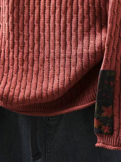 Chic Textured Women's Cotton Sweater | Eva Trends