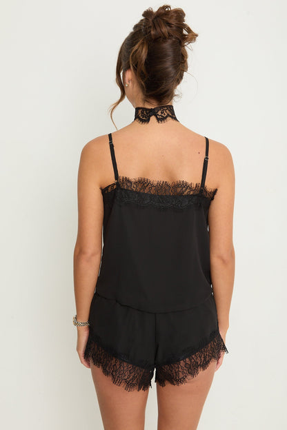 Gigi Lace Top & Choker | Black