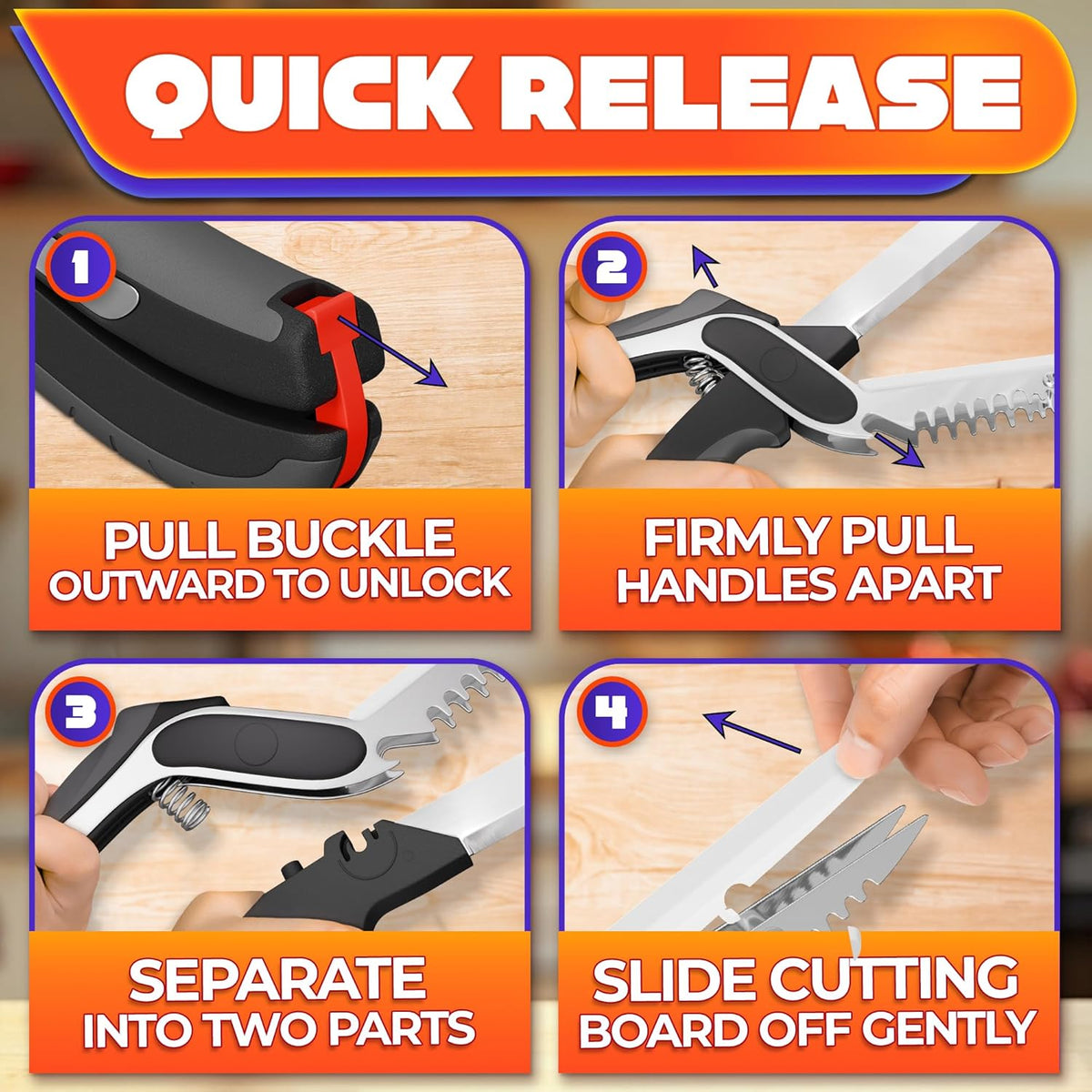 üî•‚ú®2 in 1 Kitchen Scissors for Food