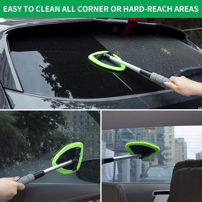 üî•Windshield Cleaning Tool‚Äî‚ÄîWith 4 Free Microfiber Pads and 1 Fog-Proof Agent