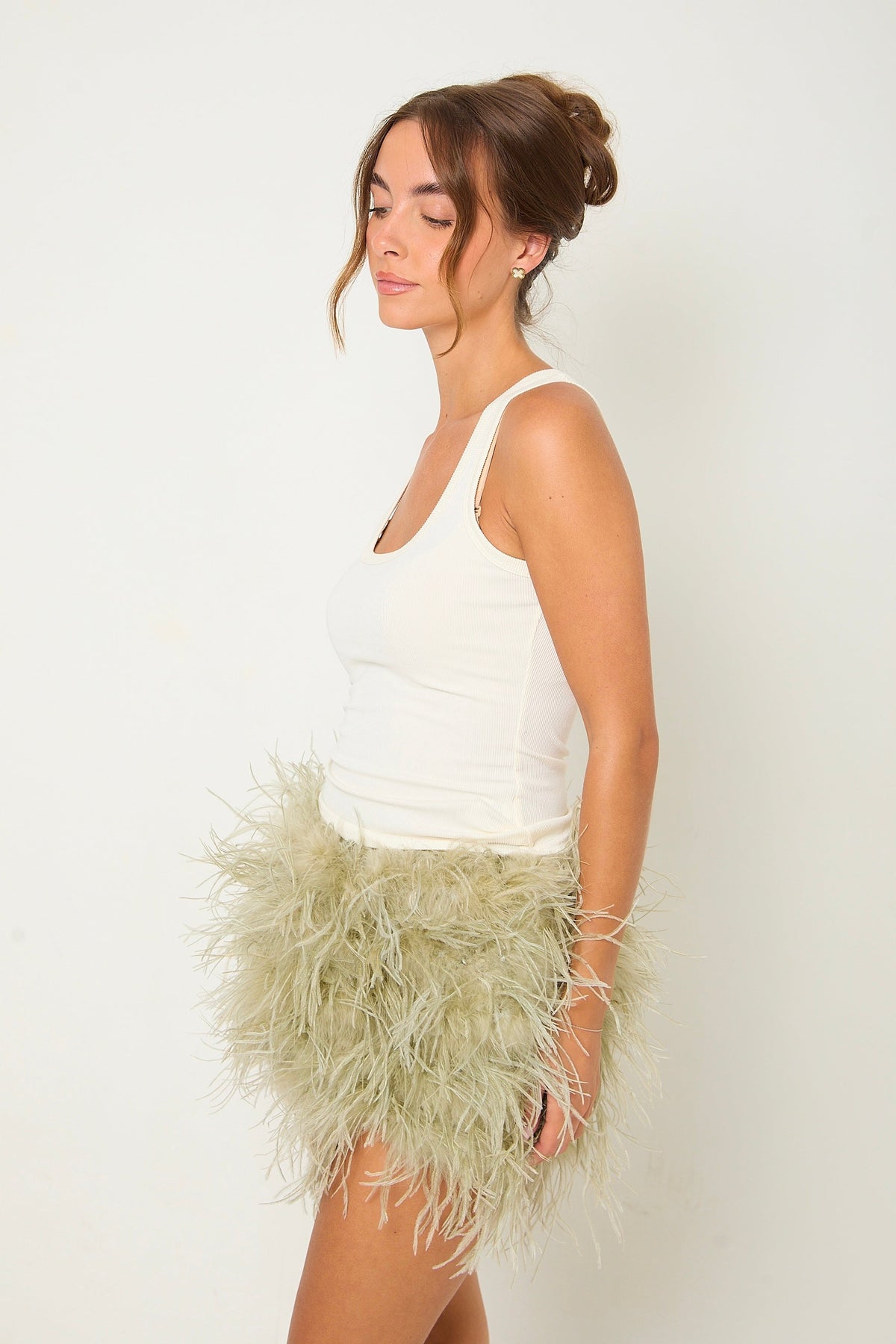 Feather Skirt | Sage