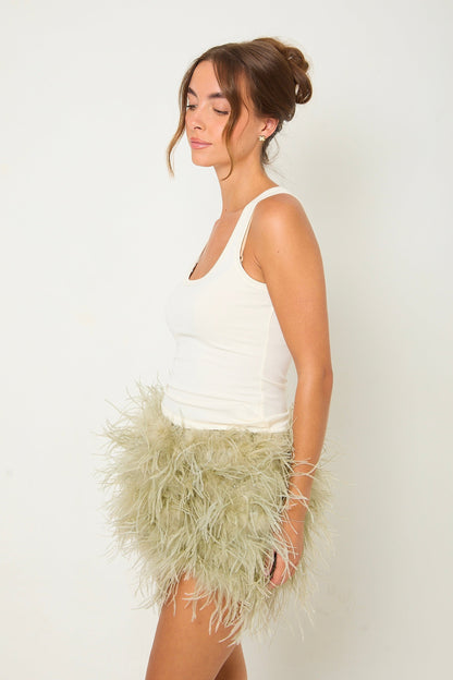 Feather Skirt | Sage