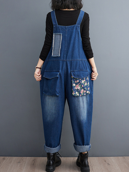 Casual Embroidered Overalls - Loose Comfort Fit | Eva Trends