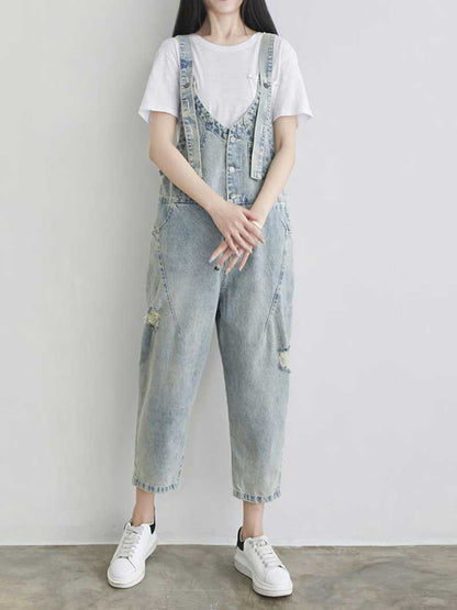 Denim Ripprd Overalls for Women - Stylish & Comfy | Eva Trends