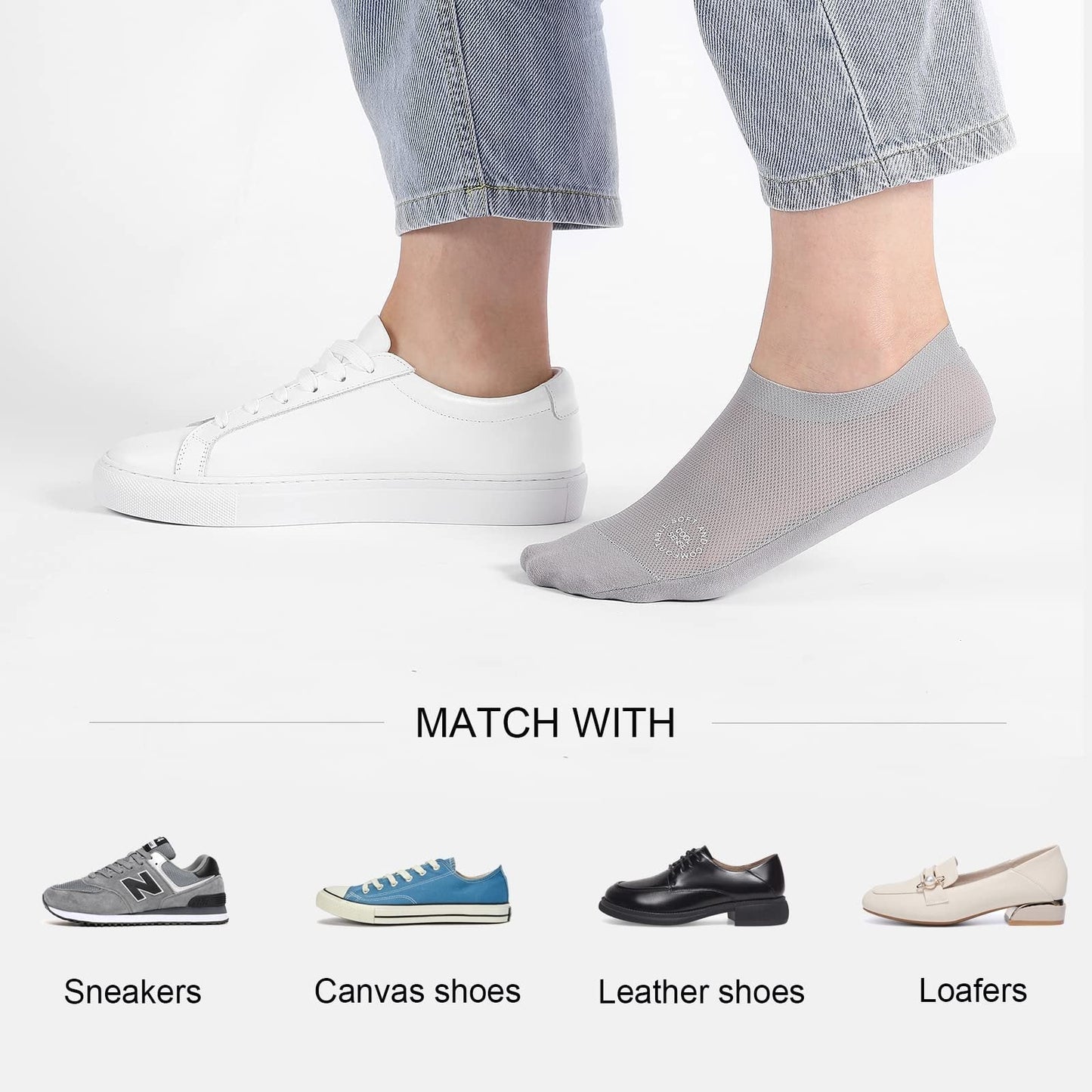 üß¶3-Pair Invisible Grip Socks Pack üß¶Breathable | Low-Cut | Anti-Slip | Sweat-Absorbing