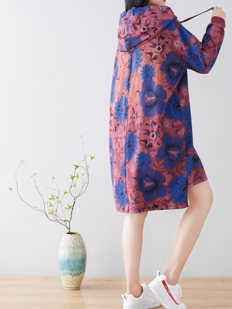 Women's Every Day Wear Lightweight Hooded Printed Jacket