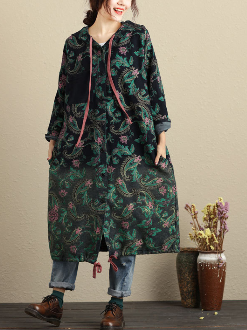 Comfy Women's Hooded Print Cardigan | Eva Trends