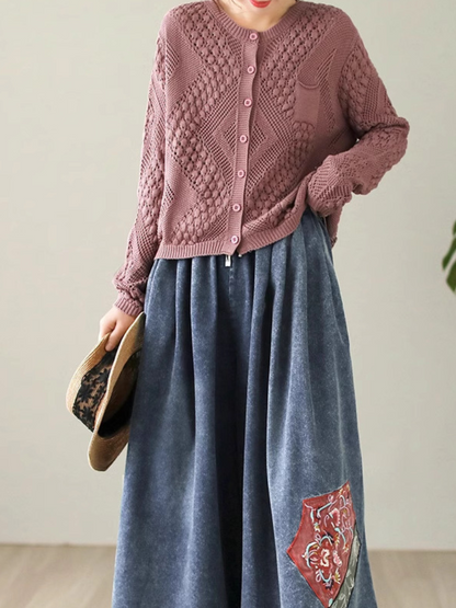 Women's Comfortable Daily Wear Crew Neck Loose Sweater