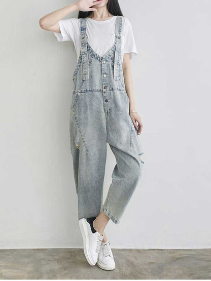 Denim Ripprd Overalls for Women - Stylish & Comfy | Eva Trends