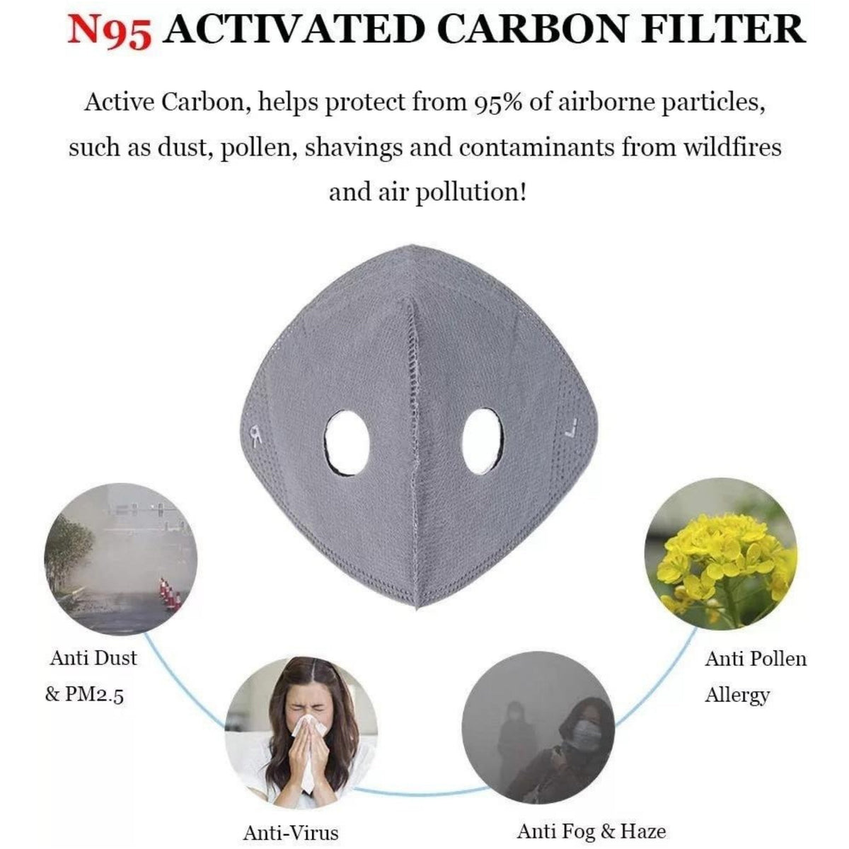 Reusable Carbon Filter Dust Mask ‚Äì Built for Active Lifestyles