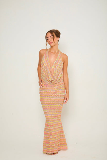 Miley ZigZag Maxi Dress | Multi