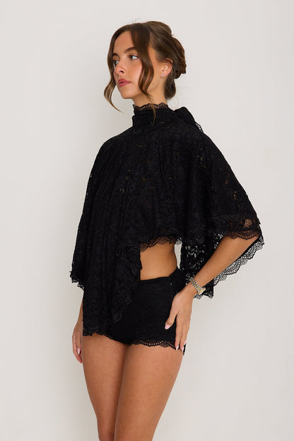 Carmen Lace Shorts | Black