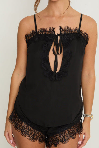 Gigi Lace Top & Choker | Black