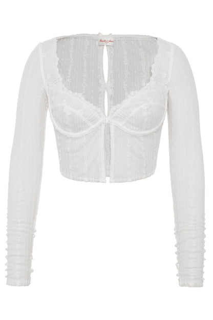 Affetto Lace Long Sleeve Top